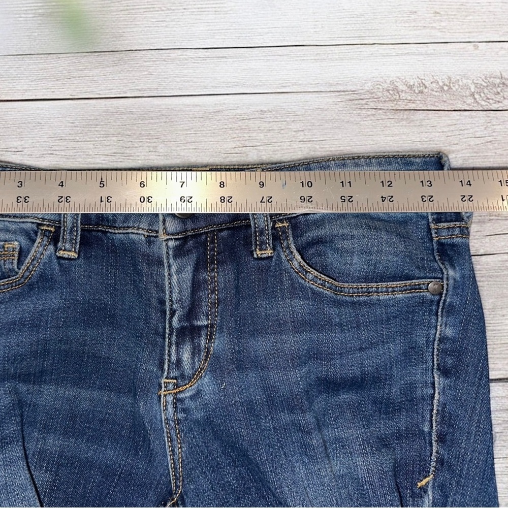 Anthropologie Pilcro Script Women’s Cropped Fray Dark Denim Jeans ~ Size 26 - Picture 7 of 9